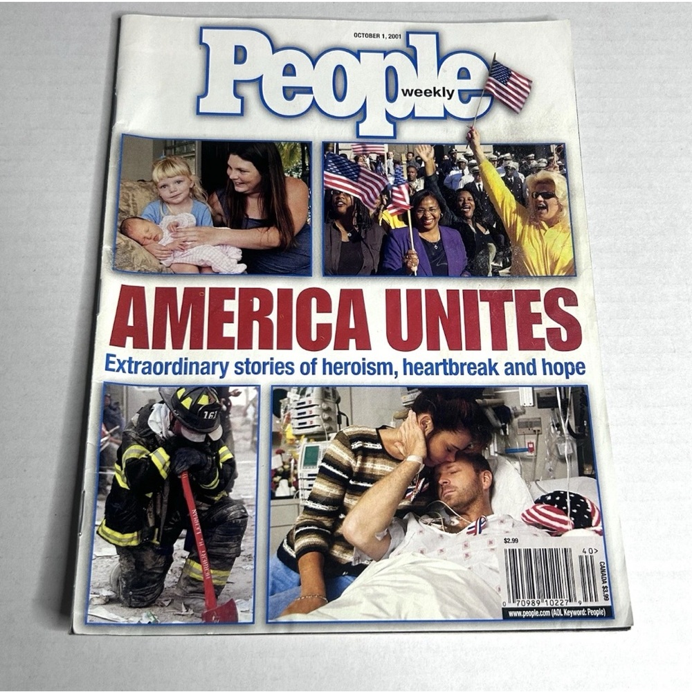 People Weekly Magazine October 1, 2001 - "AMERICA UNITES" 9/11 Stories